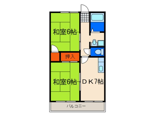 海の子ハイツ桃山の物件間取画像